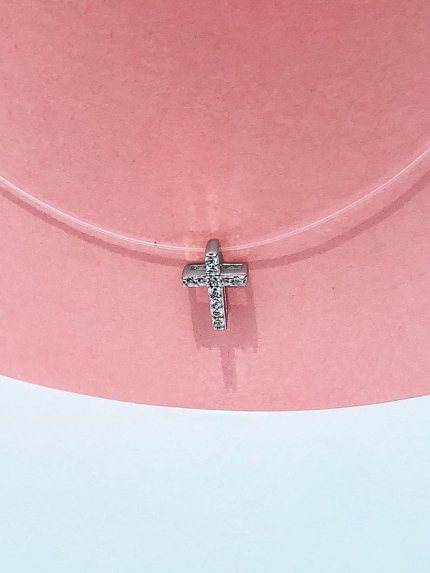 Кольє фіаніт Срібло 925° (родій) кл2ф/1054