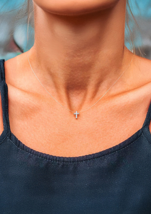 Кольє фіаніт Срібло 925° (родій) кл2ф/1054