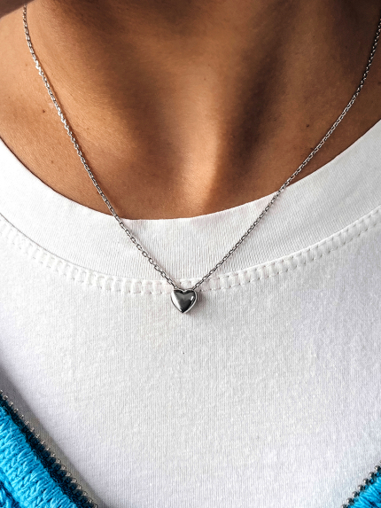 Кольє без вставок Срібло 925° (родій) 069810