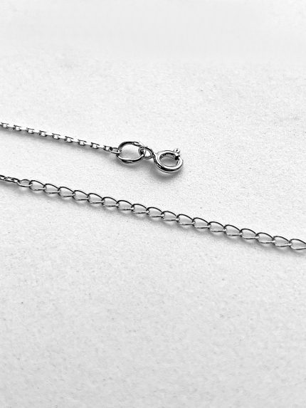 Кольє без вставок Срібло 925° (родій) 069810