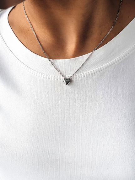 Кольє без вставок Срібло 925° (родій) 069810