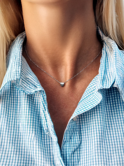 Кольє без вставок Срібло 925° (родій) кл2/1010