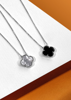 Кольє перламутр Срібло 925° (родій) клк2п/1024