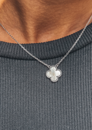 Кольє перламутр Срібло 925° (родій) клк2п/1024