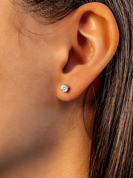 Cyanite earrings Silver 925° (rhodium) 40006