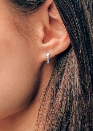 Сережки фіаніт Срібло 925° (родій) 20150