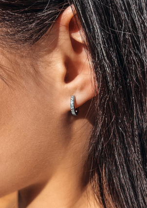 Сережки фіаніт Срібло 925° (родій) 20150