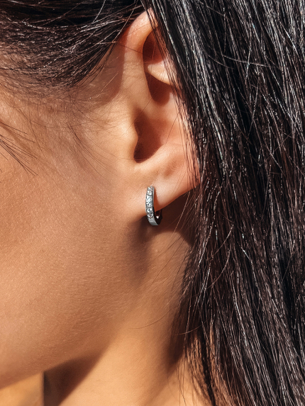 Сережки фіаніт Срібло 925° (родій) 20150
