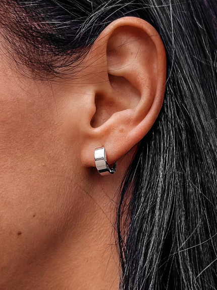 Kolczyki bez wkładek Srebro 925° (rod) 20198