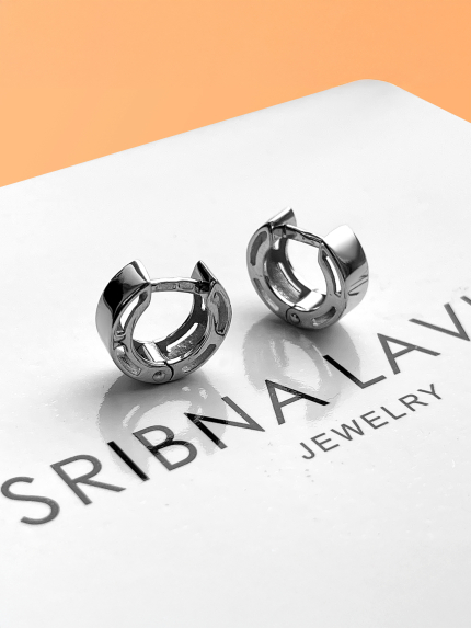 Kolczyki bez wkładek Srebro 925° (rod) 20198