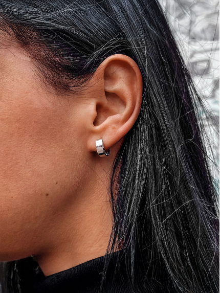 Kolczyki bez wkładek Srebro 925° (rod) 20198