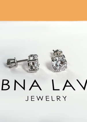 Сережки фіаніт Срібло 925° (родій) 72301