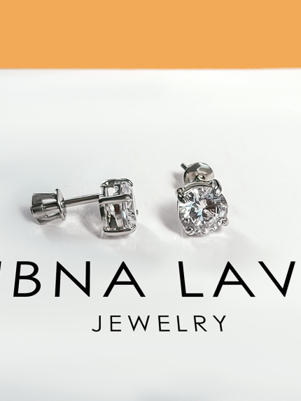 Сережки фіаніт Срібло 925° (родій) 72301