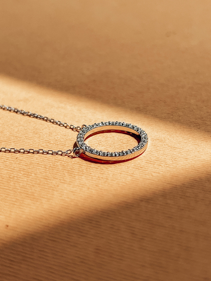 Кольє Фіаніт (5А) Срібло 925° (родій) кл2ф/3019