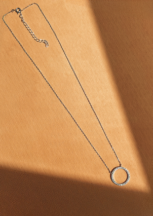 Кольє Фіаніт (5А) Срібло 925° (родій) кл2ф/3019