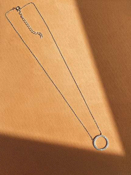 Кольє Фіаніт (5А) Срібло 925° (родій) кл2ф/3019