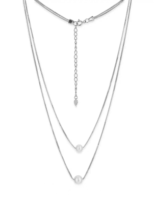 Кольє перлина Срібло 925° (родій) кл2ж/802