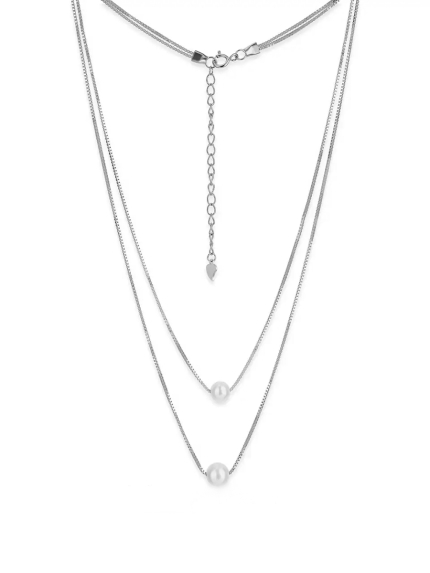 Кольє перлина Срібло 925° (родій) кл2ж/802