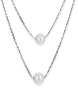 Кольє перлина Срібло 925° (родій) кл2ж/802