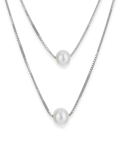 Кольє перлина Срібло 925° (родій) кл2ж/802