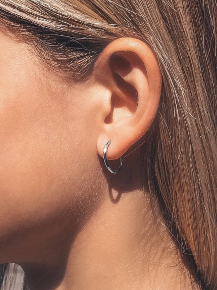 Kolczyki bez wkładek Srebro 925° (rod) 1-5001.0.2