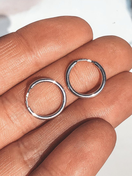 Kolczyki bez wkładek Srebro 925° (rod) 1-5001.0.2