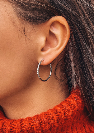 Сережки без вставок Срібло 925° (родій) 1-5003.0.9