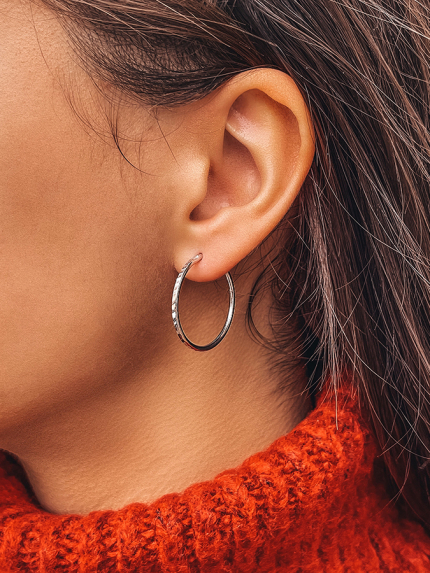 Kolczyki bez wkładek Srebro 925° (rod) 1-5003.0.9