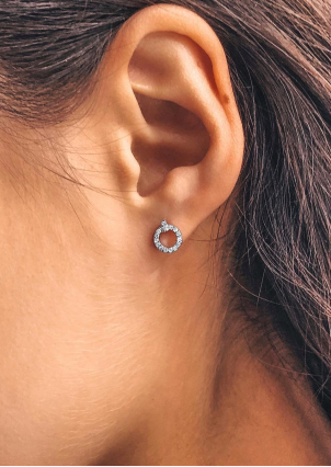 Сережки фіаніт Срібло 925° (родій) с2ф/1012