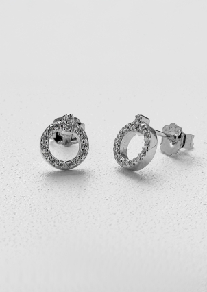 Сережки фіаніт Срібло 925° (родій) с2ф/1012