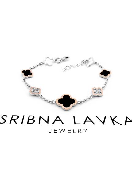 Браслет емаль Срібло 925° золото 375° 000671