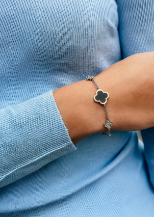 Браслет емаль Срібло 925° золото 375° 000671