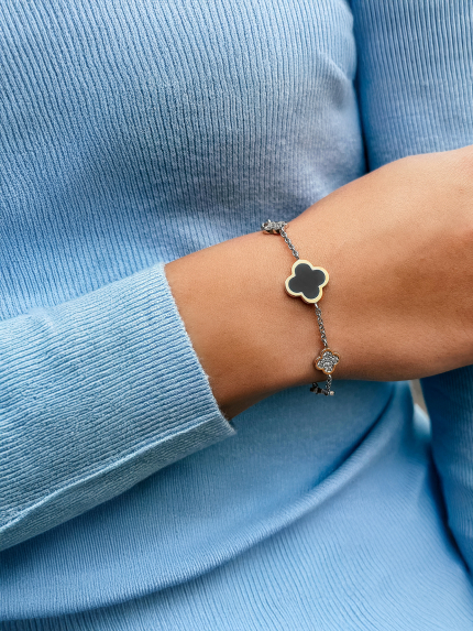 Браслет емаль Срібло 925° золото 375° 000671