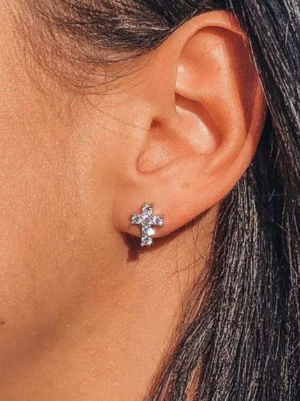 Cyanite earrings Silver 925° (rhodium) 058310