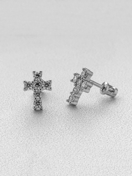 Cyanite earrings Silver 925° (rhodium) 058310