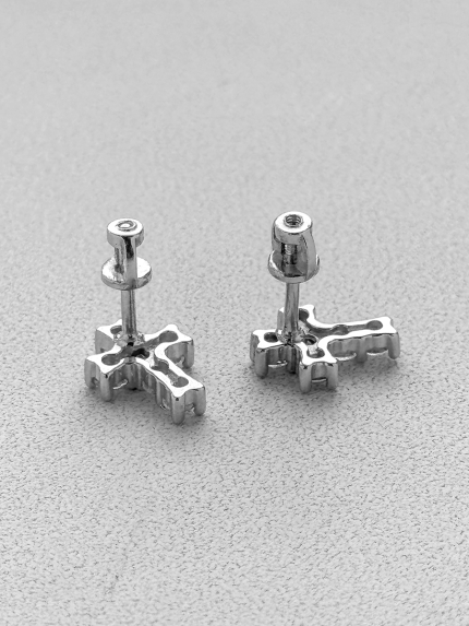 Cyanite earrings Silver 925° (rhodium) 058310
