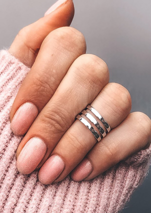 Каблучка без вставок Срібло 925° (родій) к2/416