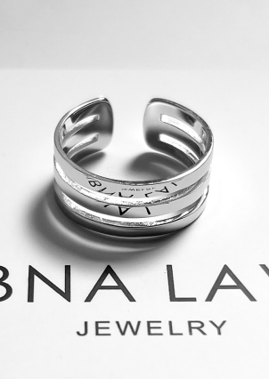 Каблучка без вставок Срібло 925° (родій) к2/416