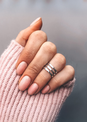 Каблучка без вставок Срібло 925° (родій) к2/416