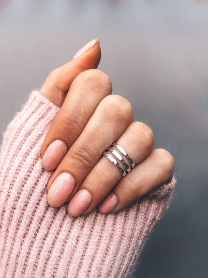 Каблучка без вставок Срібло 925° (родій) к2/416