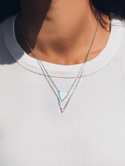 Кольє без вставок Срібло 925° (родій) кл2/1007