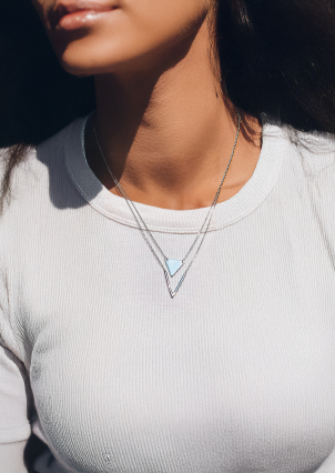 Кольє без вставок Срібло 925° (родій) кл2/1007