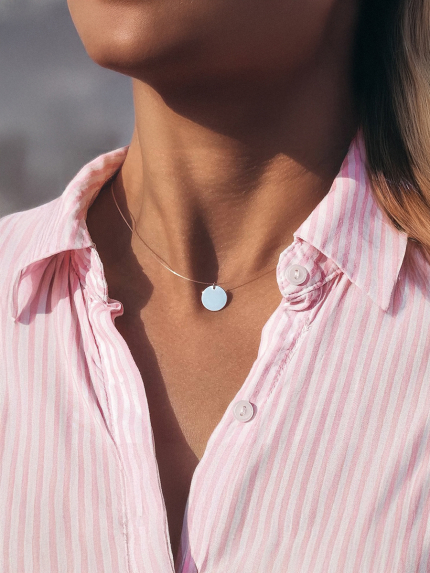 Кольє без вставок Срібло 925° (родій) кл2/3017