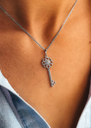 Підвіс фіаніт Срібло 925° (родій) п2ф/1074