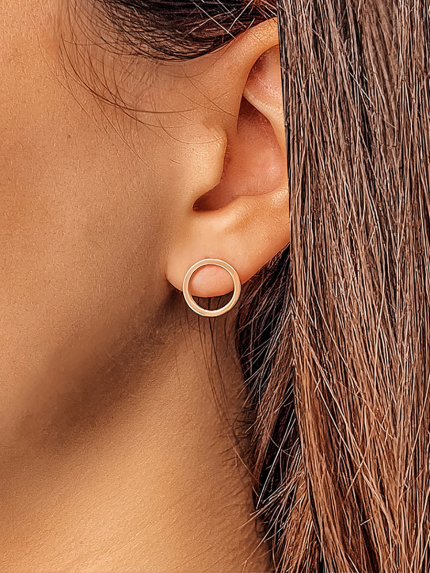 Earrings without inserts Silver 925° gold 375° 071310