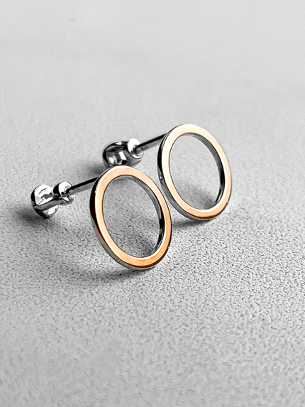 Earrings without inserts Silver 925° gold 375° 071310