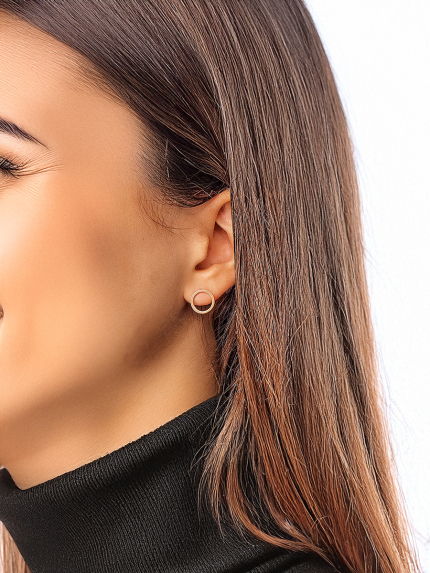 Earrings without inserts Silver 925° gold 375° 071310