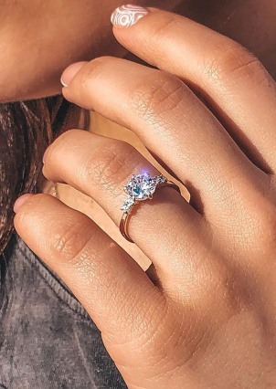 Каблучка фіаніт Срібло 925° золото 375° 0189.10