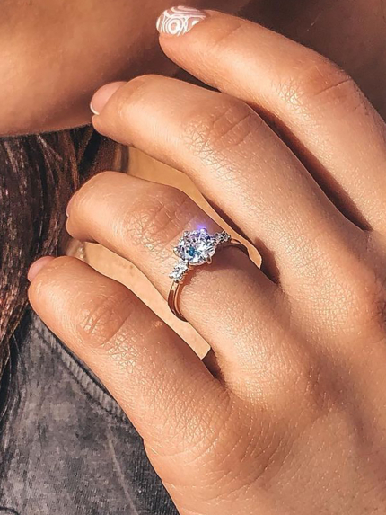 Pierścionek cyrkonia Srebro 925° Złoto 375° 0189.10