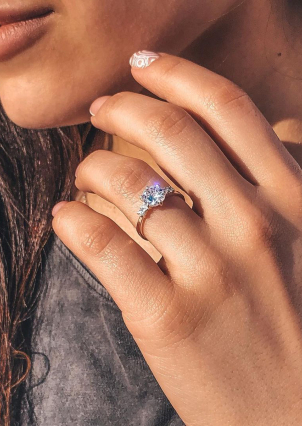 Каблучка фіаніт Срібло 925° золото 375° 0189.10